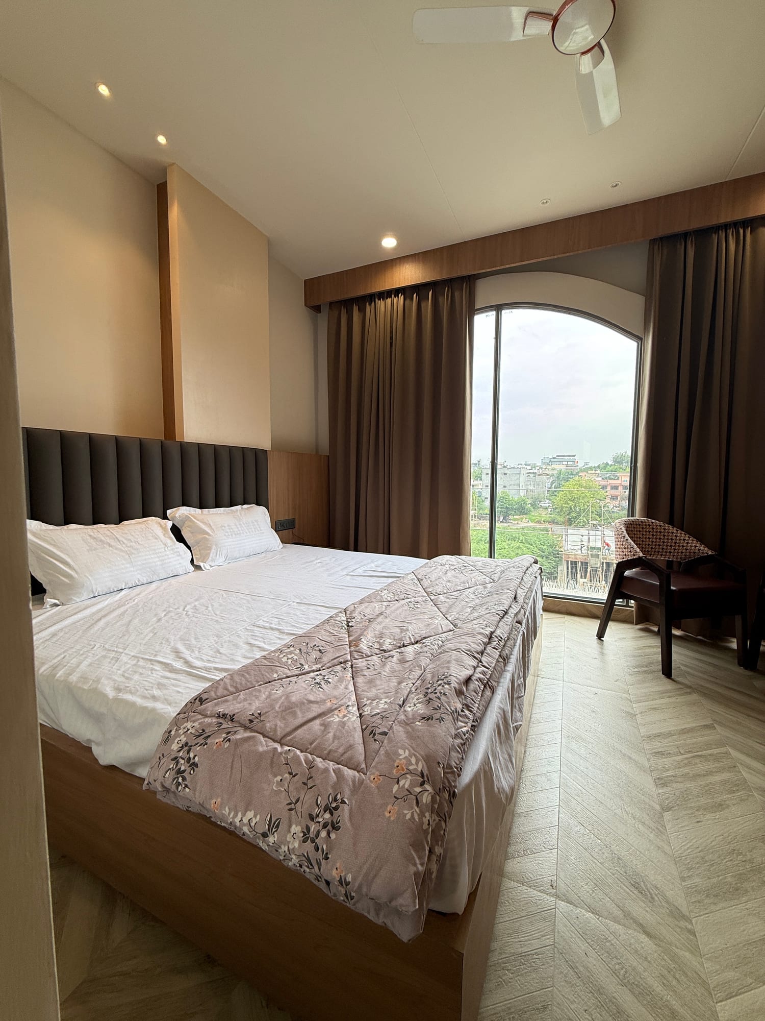 Premium room corner with curtain light at The Cosmo